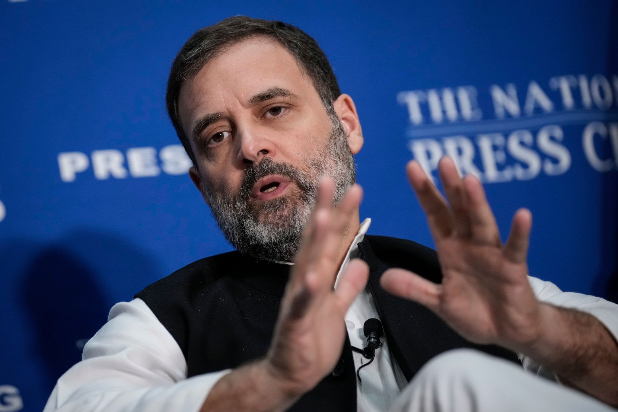 Rahul Gandhi speaking